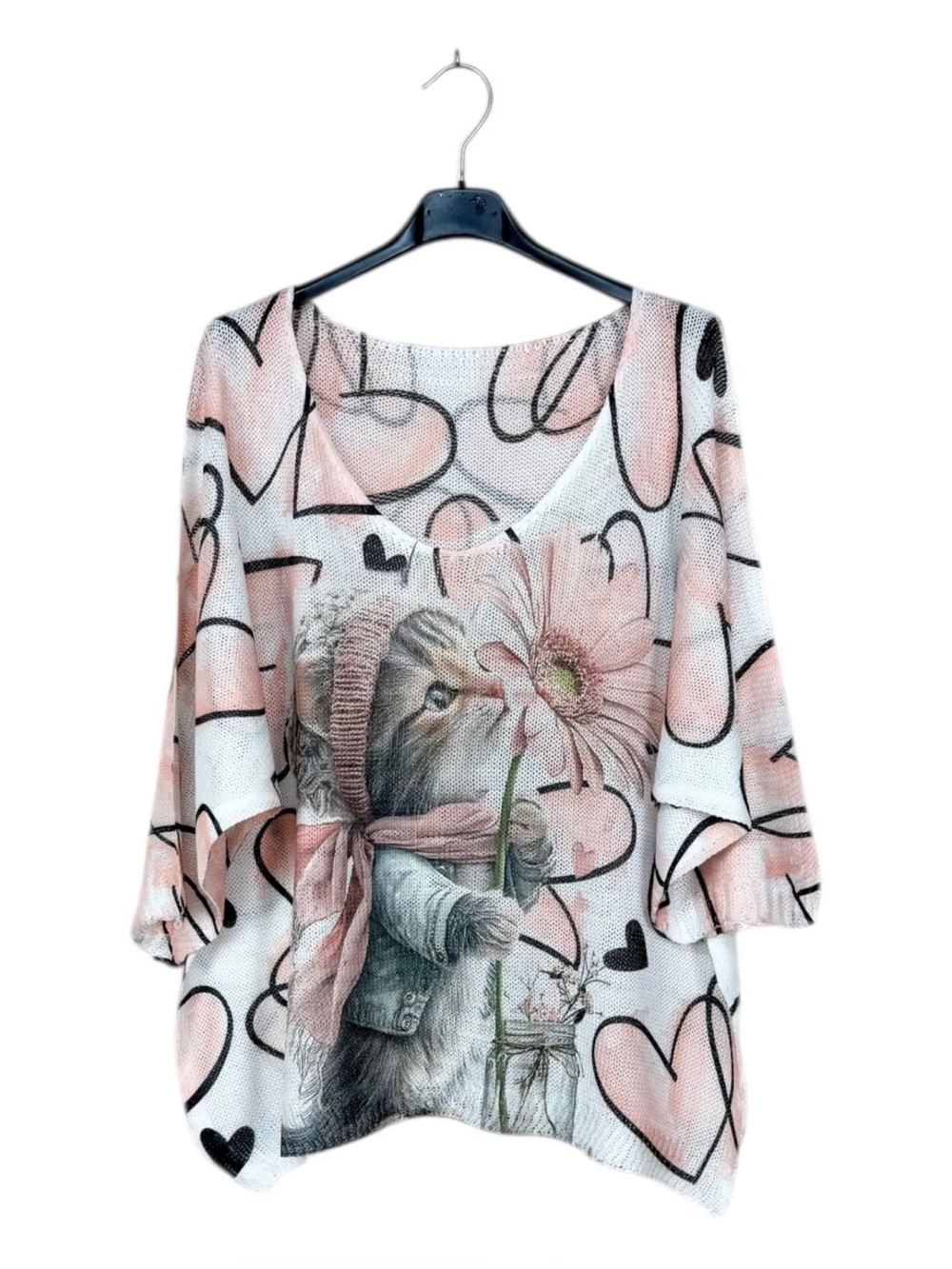 Made in Italy beautiful oversized graphic Tunic